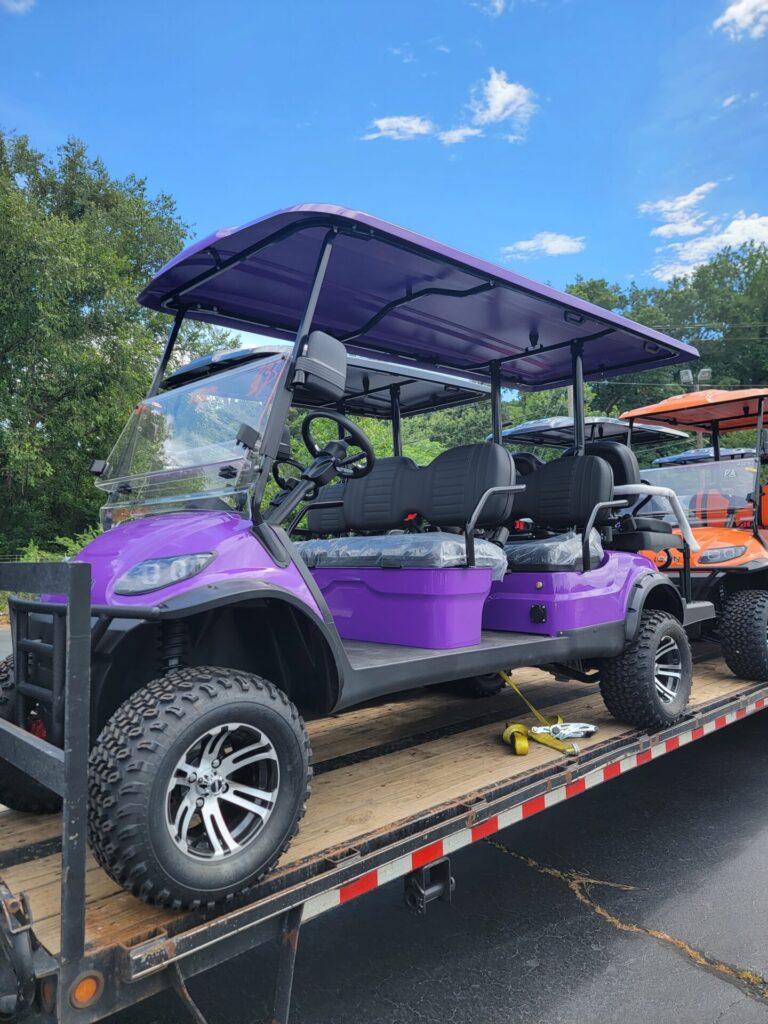 2022 ICON I60L 6 PASSENGER LIFTED ELECTRIC GOLF CART PURPLE Elite